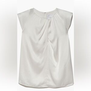 FRAME Off White Twist Front Top 100% SILK